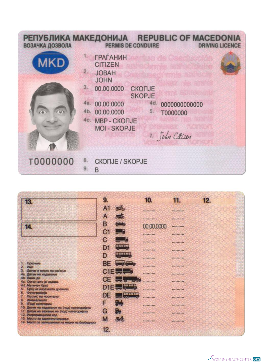 download Macedonia driving license